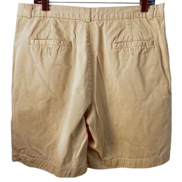 Perry Ellis Mens Size 38 Khaki Shorts 100% Cotton - Picture 3 of 4